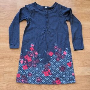 Tea Collection Navy and Red Floral Kids Dress